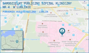 PORADNIA AUDIOLOGICZNA - UNIWERSYTECKI SZPITAL KLINICZNY NR 4 W LUBLINIE - DR. K. JACZEWSKIEGO 8,  LUBLIN