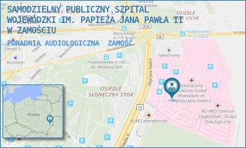 PORADNIA AUDIOLOGICZNA - SAMODZIELNY PUBLICZNY SZPITAL WOJEWÓDZKI IM. PAPIEŻA JANA PAWŁA II W ZAMOŚCIU - ALEJE JANA PAWŁA 10,  ZAMOŚĆ