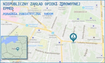 PORADNIA FONIATRYCZNA - NIEPUBLICZNY ZAKŁAD OPIEKI ZDROWOTNEJ EPMED - WARYŃSKIEGO 9A/8,  RADOM
