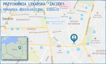 PORADNIA AUDIOLOGICZNA - PRZYCHODNIA LEKARSKA "ŻACZEK" - PRYMASA STEFANA WYSZYŃSKIEGO 18,  SIEDLCE