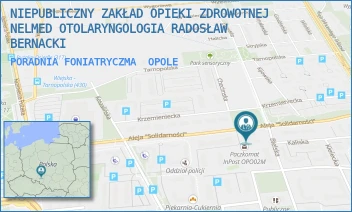 PORADNIA FONIATRYCZMA - NIEPUBLICZNY ZAKŁAD OPIEKI ZDROWOTNEJ NELMED OTOLARYNGOLOGIA RADOSŁAW BERNACKI - UL. ALEJA "SOLIDARNOŚCI" 26,  OPOLE