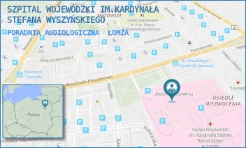 PORADNIA AUDIOLOGICZNA - SZPITAL WOJEWÓDZKI IM.KARDYNAŁA STEFANA WYSZYŃSKIEGO - MARSZ. JÓZEFA PIŁSUDSKIEGO 11, ŁOMŻA
