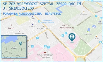 PORADNIA AUDIOLOGICZNA - SP ZOZ WOJEWÓDZKI SZPITAL ZESPOLONY IM. J. ŚNIADECKIEGO - M. SKŁODOWSKIEJ-CURIE 25,  BIAŁYSTOK