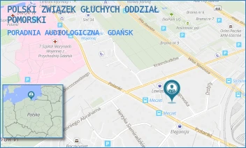 PORADNIA AUDIOLOGICZNA - POLSKI ZWIĄZEK GŁUCHYCH ODDZIAŁ POMORSKI - UL. GŁOGOWSKA 11,  GDAŃSK