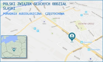 PORADNIA AUDIOLOGICZNA - POLSKI ZWIĄZEK GŁUCHYCH ODDZIAŁ ŚLĄSKI - UL. AL.NIEPODLEGŁOŚCI 20/22,  CZĘSTOCHOWA