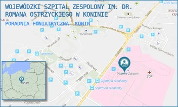 PORADNIA FONIATRYCZNA - WOJEWÓDZKI SZPITAL ZESPOLONY IM. DR. ROMANA OSTRZYCKIEGO W KONINIE - SZPITALNA 45,  KONIN