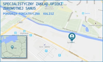 PORADNIA FONIATRYCZNA - SPECJALISTYCZNY ZAKŁAD OPIEKI ZDROWOTNEJ SANUS - MAJKOWSKA 13A,  KALISZ