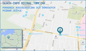PORADNIA AUDIOLOGICZNA DLA DOROSŁYCH - SŁUCH-INFO MICHAŁ TOMCZAK - BUKOWSKA 113,  POZNAŃ-JEŻYCE