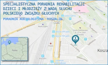 PORADNIA AUDIOLOGICZNA - SPECJALISTYCZNA PORADNIA REHABILITACJI DZIECI I MŁODZIEŻY Z WADĄ SŁUCHU POLSKIEGO ZWIĄZKU GŁUCHYCH - JANA Z KOLNA 24B, KOSZALIN